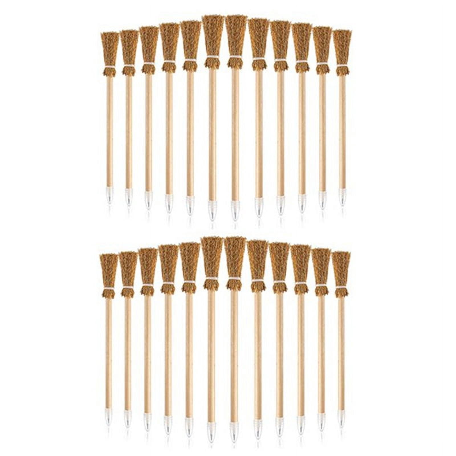 50 Pcs Witch Broom Pencils for Halloween Broomstick Ballpoint Favors Prop Writing