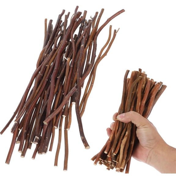 50 Pcs Wood Craft Sticks,Bexikou 7.87 Inch Natural Twigs for Crafts,Wood Log Sticks Wooden Dry Branches Twigs for DIY Crafts Projects, Home Classroom Decor (0.1-0.3 Inch in Diameter)