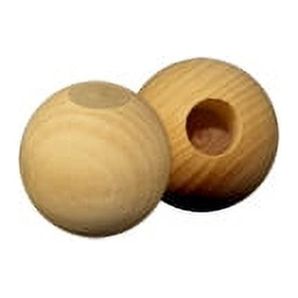 50 Pcs Wooden Ball Dowel Ends 1 ball w/ 3/8 holes