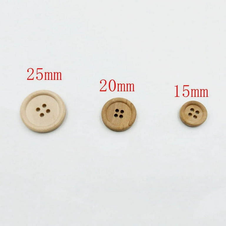 New Set of 4 Large 2.25 Wood 4 Hole Buttons Natural Button Crafts