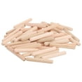 thumbnail image 1 of 50 Pcs Wooden Dowel Pins, 6 x 40mm (0.24 x 1.57 Inch) Wood Dowels Rods, Fluted Dowel Joints, 1 of 7