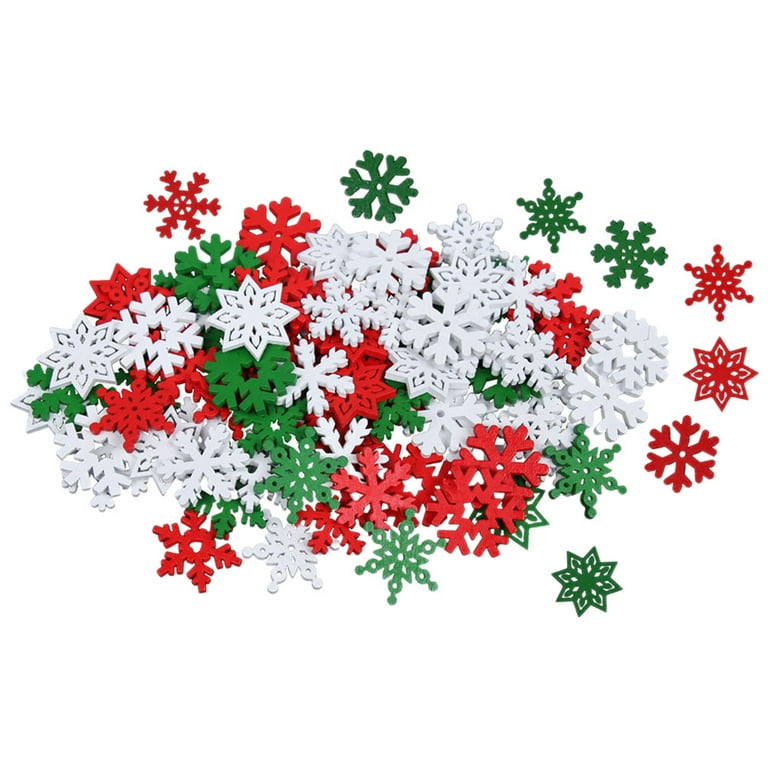 50 Pcs Wooden Snowflake Crafts Snowflakes Supplies Christmas Decorations  Winter