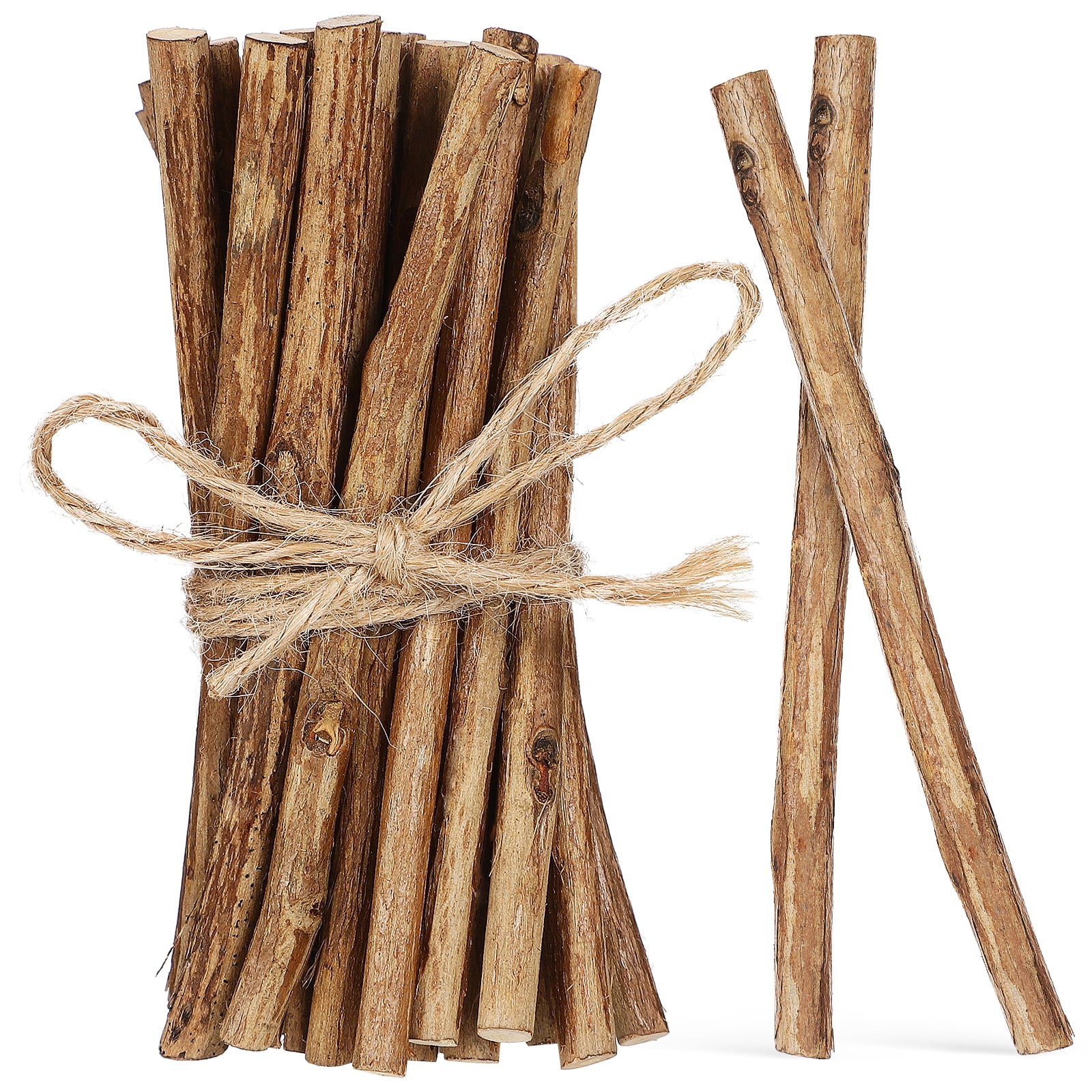 50 Pcs Wooden Sticks for Crafts Natural Style Branches Craft Log Sticks ...