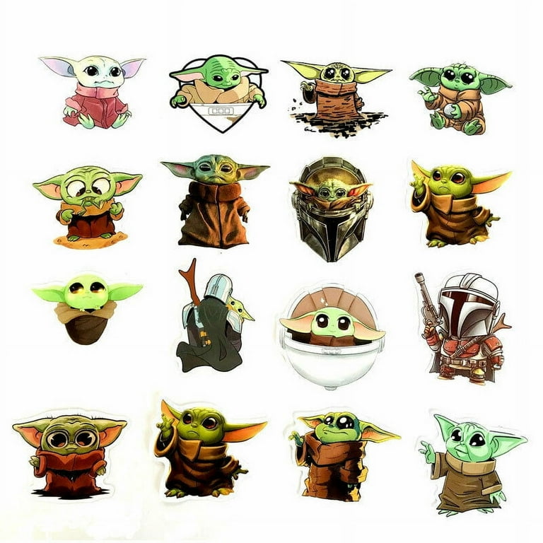 50 Pcs Yoda Stickers Vinyl Decals The Mandalorian Baby Star Wars