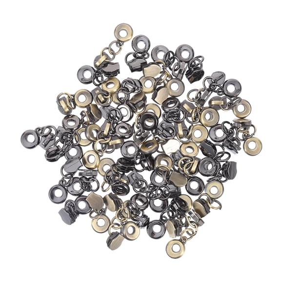 CATIEBYE Durable Metal Zipper Heads, Ideal for Luggage and Bags, Black, 50Pcs