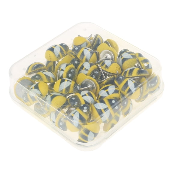 50 Pcs for Creative Ladybug-like Bee-shaped Pushpins Set for Home DIY Photo Wall