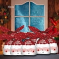 thumbnail image 1 of 50 Pièces Sac De Bonbons De Noël Sacs Cadeaux En Vrac Biscuit Collations Pochette Cadeau D'Anniversaire Sac De Friandises De Noël Pour Emballage Red, 1 of 8