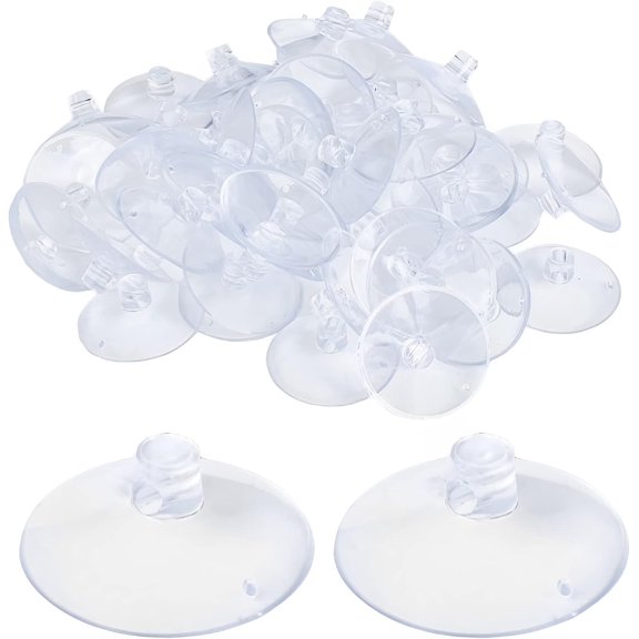 50 Piece 1.2 Inch Clear PVC Suction Cup With Hole Small Glass Sucker Pad Window Car Shade Mount