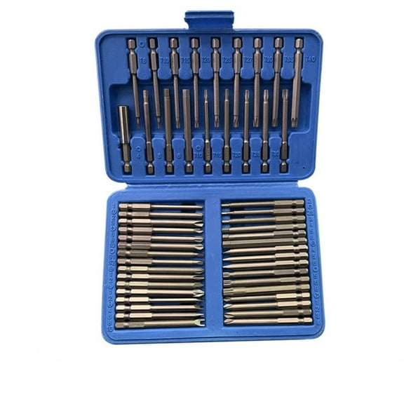 50 - Piece 1/4" Drive Screwdriver Bit Set with Hex, Pz2, Ph2, Torx, and Allen Bits