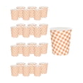 thumbnail image 1 of 50-Piece Check Print Disposable Tableware Set with 9-Inch Paper Plates, Cups and Napkins, Festive Party Supplies for Thanksgiving Banquet, Birthday Reunion, Family Dinner Decoration, 1 of 6