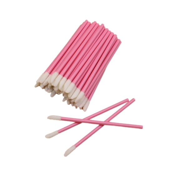 50 Piece Disposable Lip Brushes Foldable Handle Sterile Design for Hygienic Makeup Application