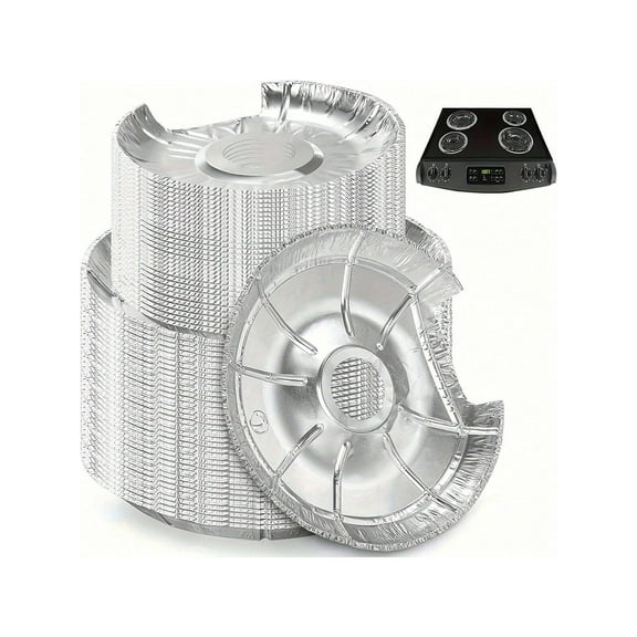 50-Piece Electric Stove Burner Covers  Disposable Aluminum Foil Drip Pan Liners  6.25 and 8 Round Burner Liners to Keep Stove Top Clean from Oil and Food Drips