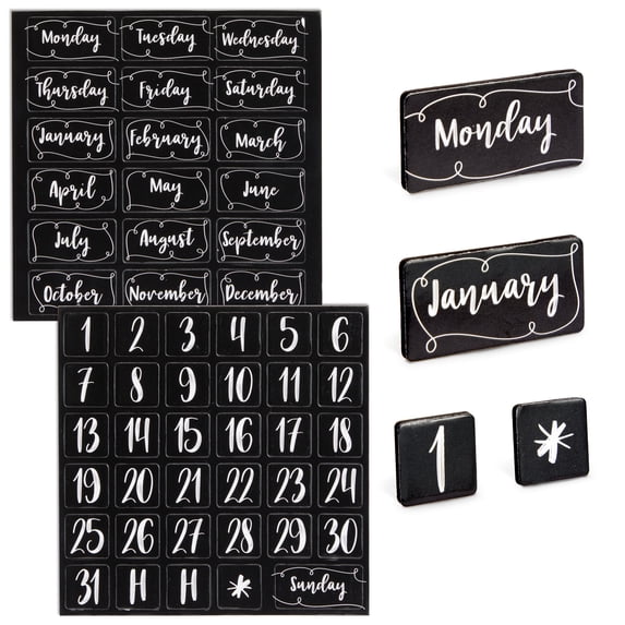 50 Piece Magnetic Calendar for Classroom, Whiteboard - Number Magnets, Calendar Magnets with Day, Month, Date