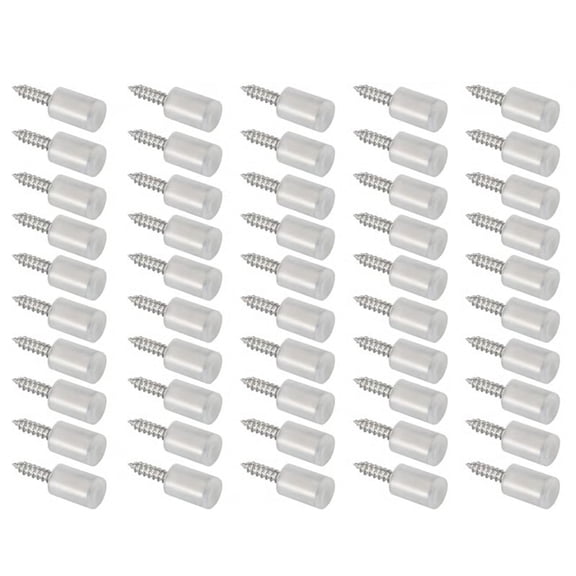 50-Piece Screw Support Pins for Cabinets, Non-Slip Shelf Pins and Laminate Supports for Bookcase, Wardrobe, and Kitchen Utensil Organization, Invisible Shelf Bracket Pegs