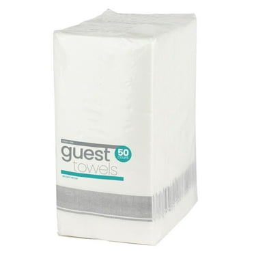 50 Piece Set of Cloth-Like Dinner Napkins Silver Border for Dinner Parties, Wedding, Thanksgiving