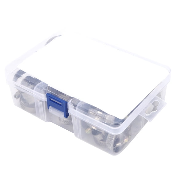 50-Piece Stainless Steel German Style Spring Hose Clamp Assortment Kit for Auto & Plumbing - 8mm to 50mm Range 60pcs 12mm 22mm 27mm 32mm 50mm