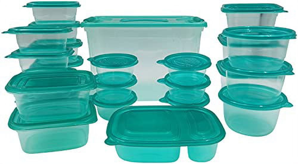 50Piece Storage Container Set Snap On lLds Microwave Top Rack