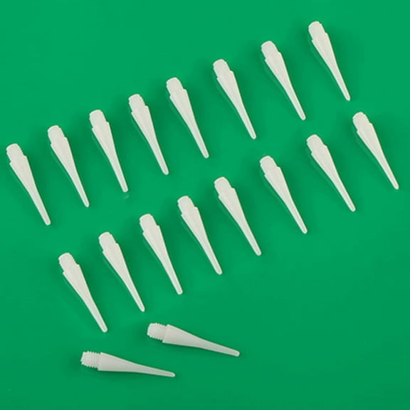 50-Piece White Nylon Soft Tip Dart Points 2BA Thread 23mm Replacement Tips
