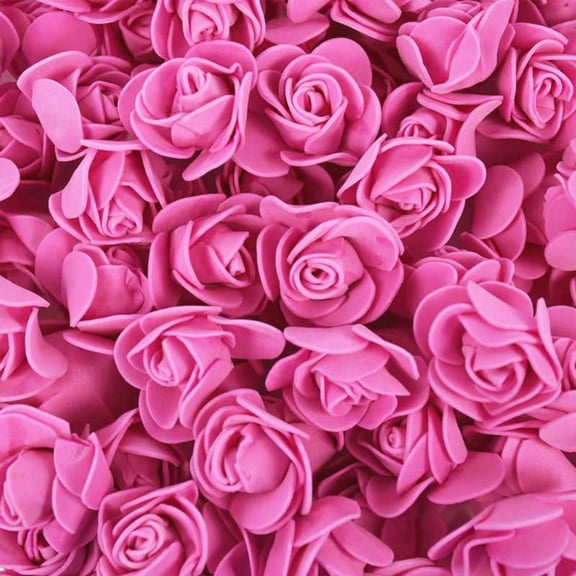 50 Pieces 1.4" Mini Fake Rose Flower Heads Foam Rose Flower Heads Artificial Roses for Valentine Day Wedding DIY Decor Craft