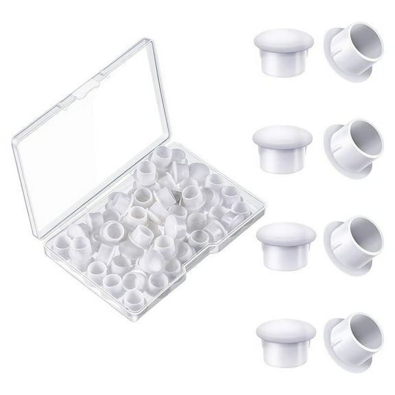 50 Pieces 10mm (3/8 Inch) Plastic Plugs for Hole Screw Door Chair Cabinet Cupboard Shelf