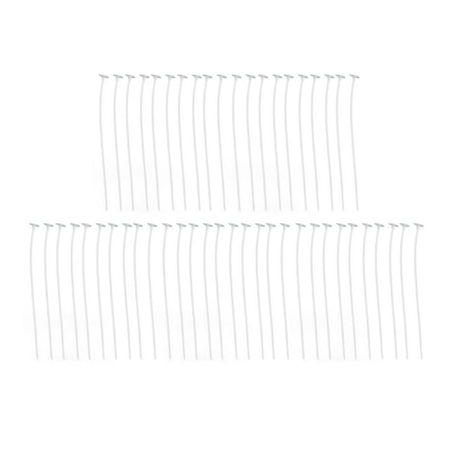 50 Pieces 15cm White Cotton Candle Wicks with Sustainer Low Smoke Pre