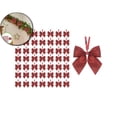thumbnail image 1 of 50 Pieces 2 Inch Christmas Ribbon Bows Glitter Twist Tie Mini Shiny Christmas DIY Polyester Craft Bows for Sewing Applique Scrapbooking Wedding Gift, 1 of 6