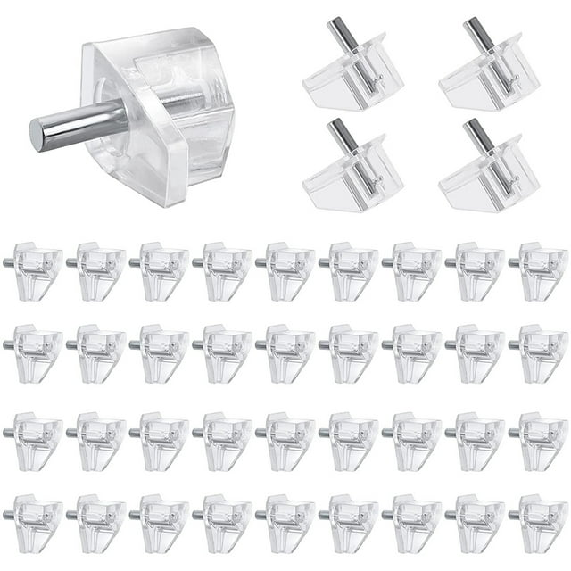 50 Pieces 3 mm Shelf Pins Clear Support Pegs Shelf Pegs Clips