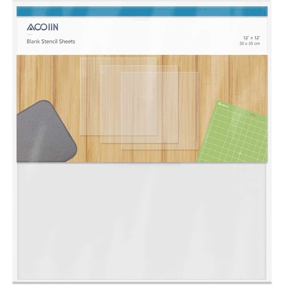 50 Pieces 4 mil Blank Stencil Material Mylar Template Sheets for Stencils, 12 x 12 inches