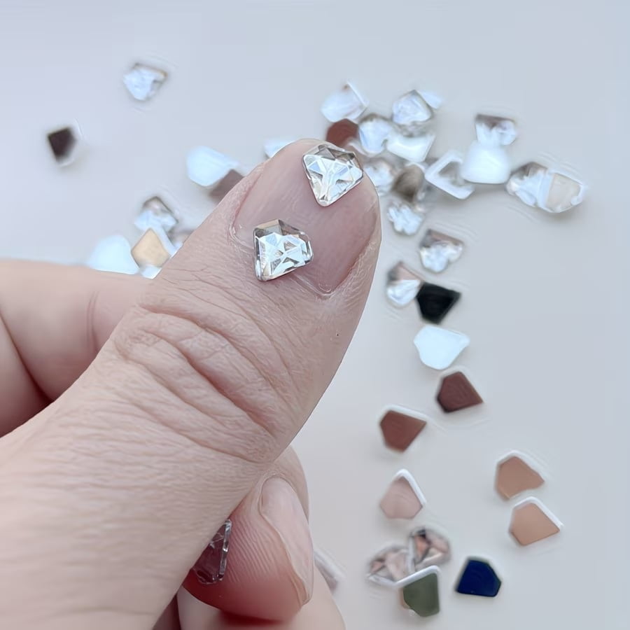 50 Pieces 7x7mm Acrylic Rhinestones - Sparkly Gemstone Shapes for DIY Jewelry, Nail Art Decoration and Crafts | Durable Rhinestones | Shiny rhinestones | Nail Art Supplies