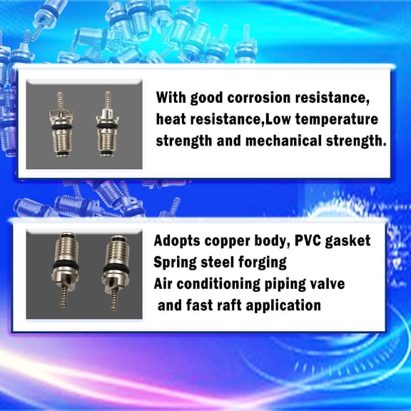 50 Pieces A/C Valve Core for Nissan GM Hyundai Honda Ford