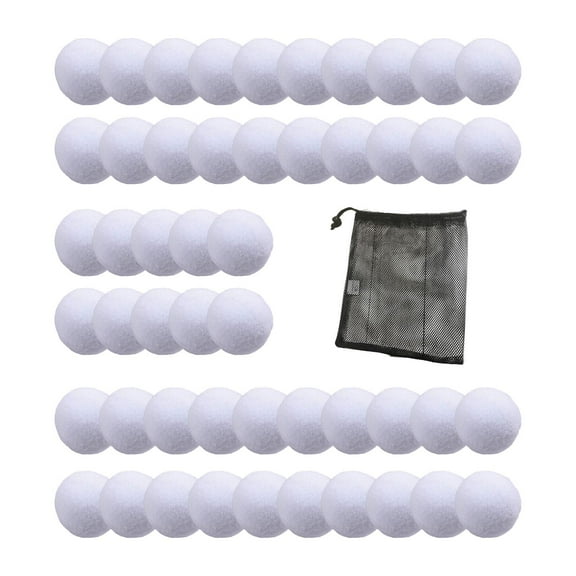 50 Pieces Artificial Snowballs Fake Snowballs Holiday Gift Synthetic Fiber for Parent Child Interaction
