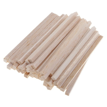 50 Pieces Balsa Wood Sticks ,5x5mm Square Wooden Dowel Rods Unfinished Wood Sticks Hardwood Sticks Wooden Strips for Arts and DIY Projects Models Making Home Decor , 110mm