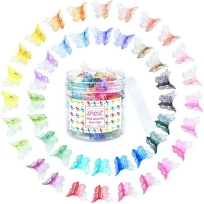 50 Pieces Butterfly Hair Clips Pastel Hair Clips Mini Cute Clips Hair Accessories for Hair 90s Girls Women with Box Package, Matte Colors