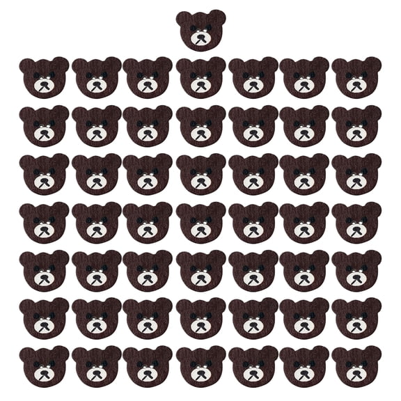 50 Pieces Buttons Lovely Bear Shaped Buttons Decorative Buttons 2 Hole Buttons Buttons for Crochet Knitting