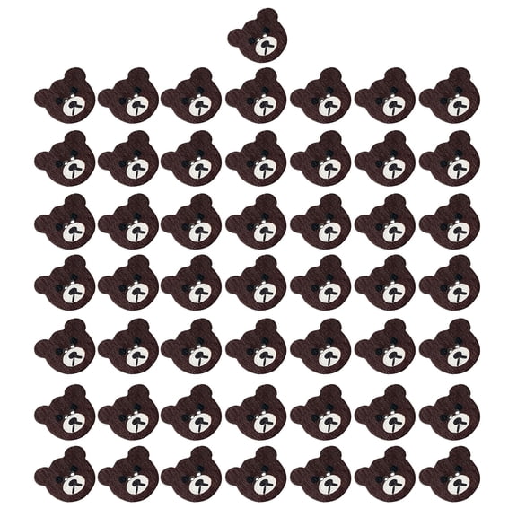 50 Pieces Buttons Lovely Bear Shaped Buttons Decorative Buttons 2 Hole Buttons Craft Buttons for Crochet Knitting