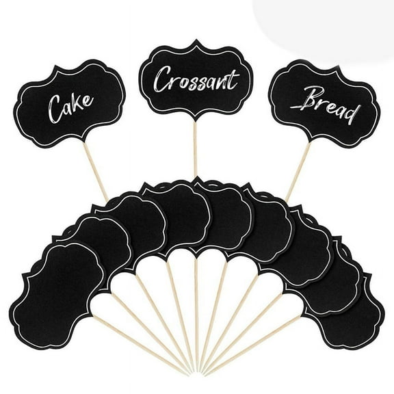 50 Pieces Cheese Markers for Charcuterie Board Buffet Labels Food Tags Blank Toothpick Flags Appetizer Signs Chalkboard