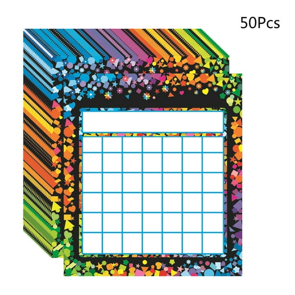 50 Pieces Children Classaroom Reward Chart, Cartoon Reward Boards Student Incentive Chart for Encourages Good Behaviour