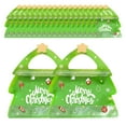 thumbnail image 1 of 50 Pieces Christmas Goodie Bags Xmas Snack Bags Xmas Favor with Handle Biscuit Children Candy Portable Xmas Party Candy Bag, 1 of 9