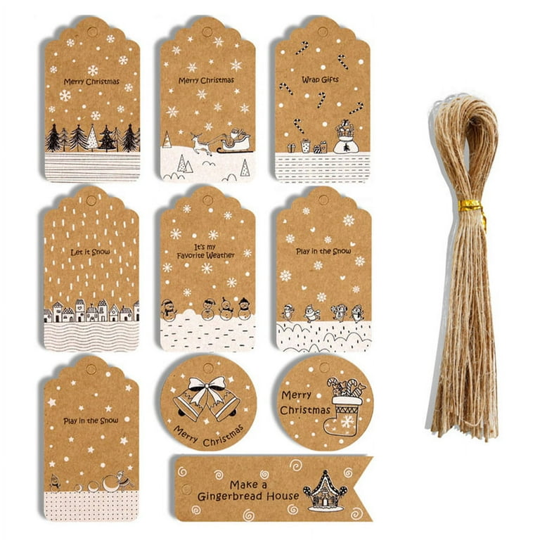Tags for handmade items 100pcs Handmade Gift Tags Gift Labels With Holes  for DIY Crafts Present Decor