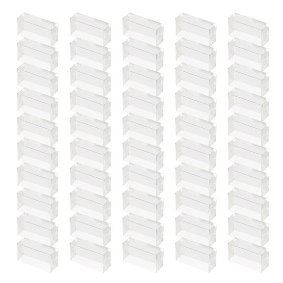 50 Pieces Clear Plastic Macaron Containers Transparents Pastry Display Case Dessert Gift Boxes for Weddings and Parties