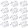 thumbnail image 1 of 50 Pieces Clear Plastic Place Card Holders Game Card Stands Small Wedding Table Sign Stands Place Cards Holders for Photos Memos Board Game Markers Party Favor, 1 of 7