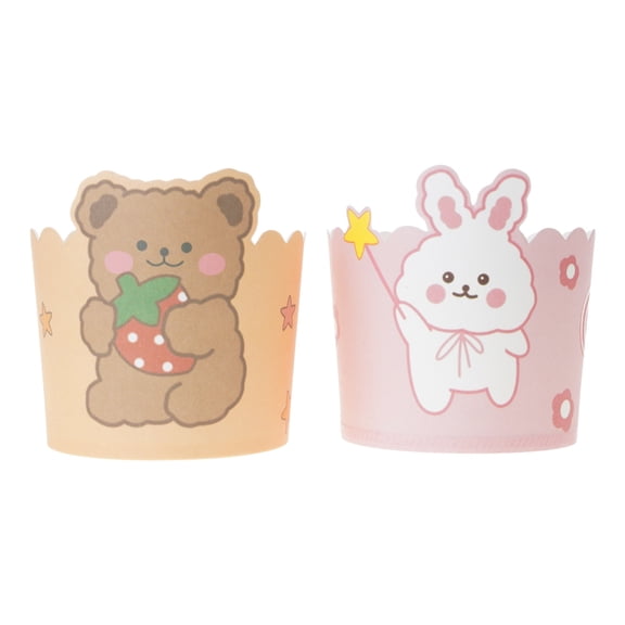 50 Pieces Colorful Cupcake Liners Portable Accessory for Kids Parties and Festive Occasions High Temperature