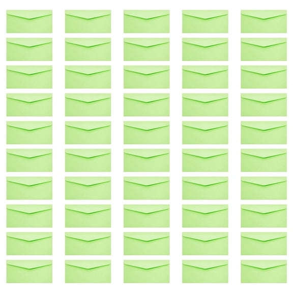 50 Pieces Colorful Envelopes V Flap Mailing Envelopes for Wedding Invitations, Checks, Invoices, Business Announcements