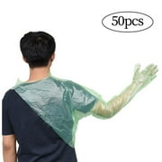 50 Pieces Disposable Long Arm Gloves Disposable Food Grade Veterinary Shoulder