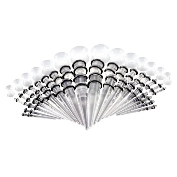 50 Pieces Ear Dilation Ear Tunnels Ear Tunnels Expander Ear Tunnels for Friends 50pcs-clear