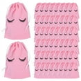 thumbnail image 1 of 50 Pieces Eyelash Aftercare Bags Plastic Makeup Bags Toiletry Makeup Pouch Cosmetic Travel with Drawstring Pink,L, 1 of 8