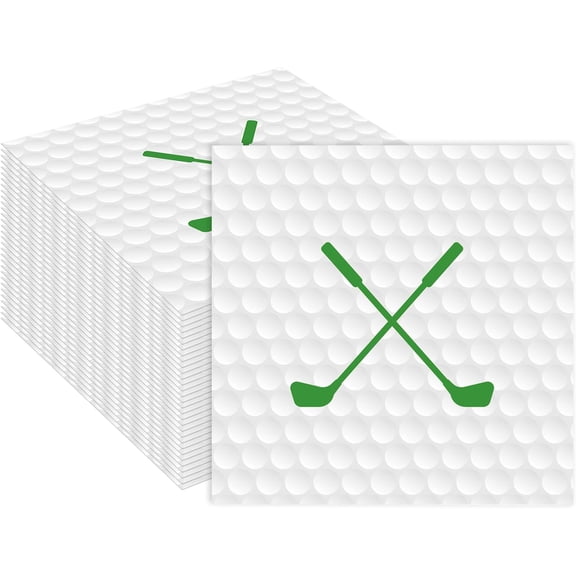 50 Pieces Golf Paper Napkins 13 x 13 Inches Luncheon Napkins Cocktail Napkins Disposable Sports Theme Decorations for Kids Baby Shower,Birthday Party,Golf Theme Party Supplies