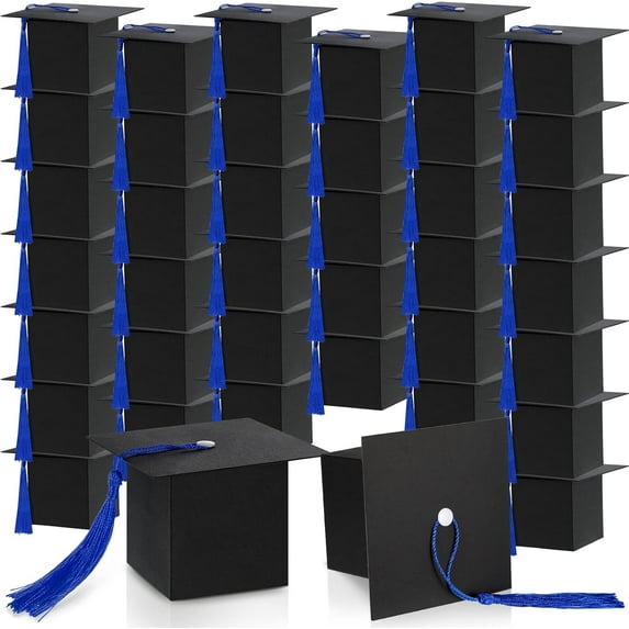 50 Pieces Graduation Candy Box Graduation Cap Gift Boxes Graduation Party Favors for Class of 2025 Graduation Party Décor