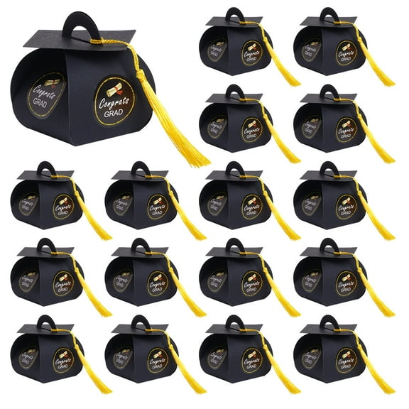 50 Pieces Graduation Cap Gift Box Graduation Candy Box Grad Candy Boxes Graduation Party Favors Boxes for Graduation
