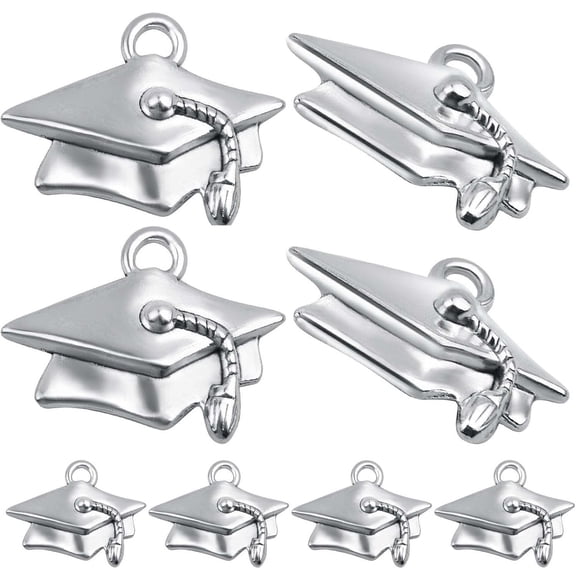 50 Pieces Graduation Cap Pendant Charms Alloy Graduation Diploma Hanging Pendants for DIY Bracelets Necklace Jewelry Making Decoration Gifts